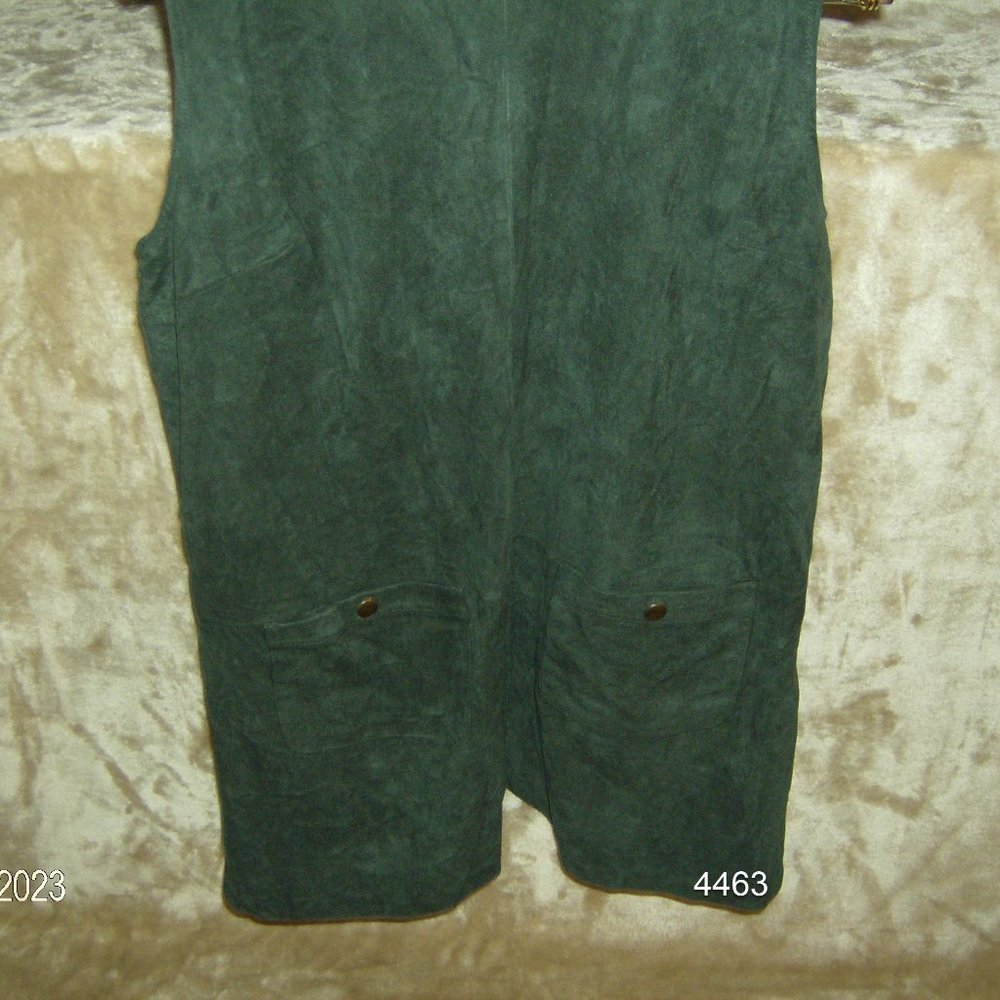 Green Faux Suede Jumper